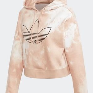 ADIDAS Allover Print Womens Crop Hoodie